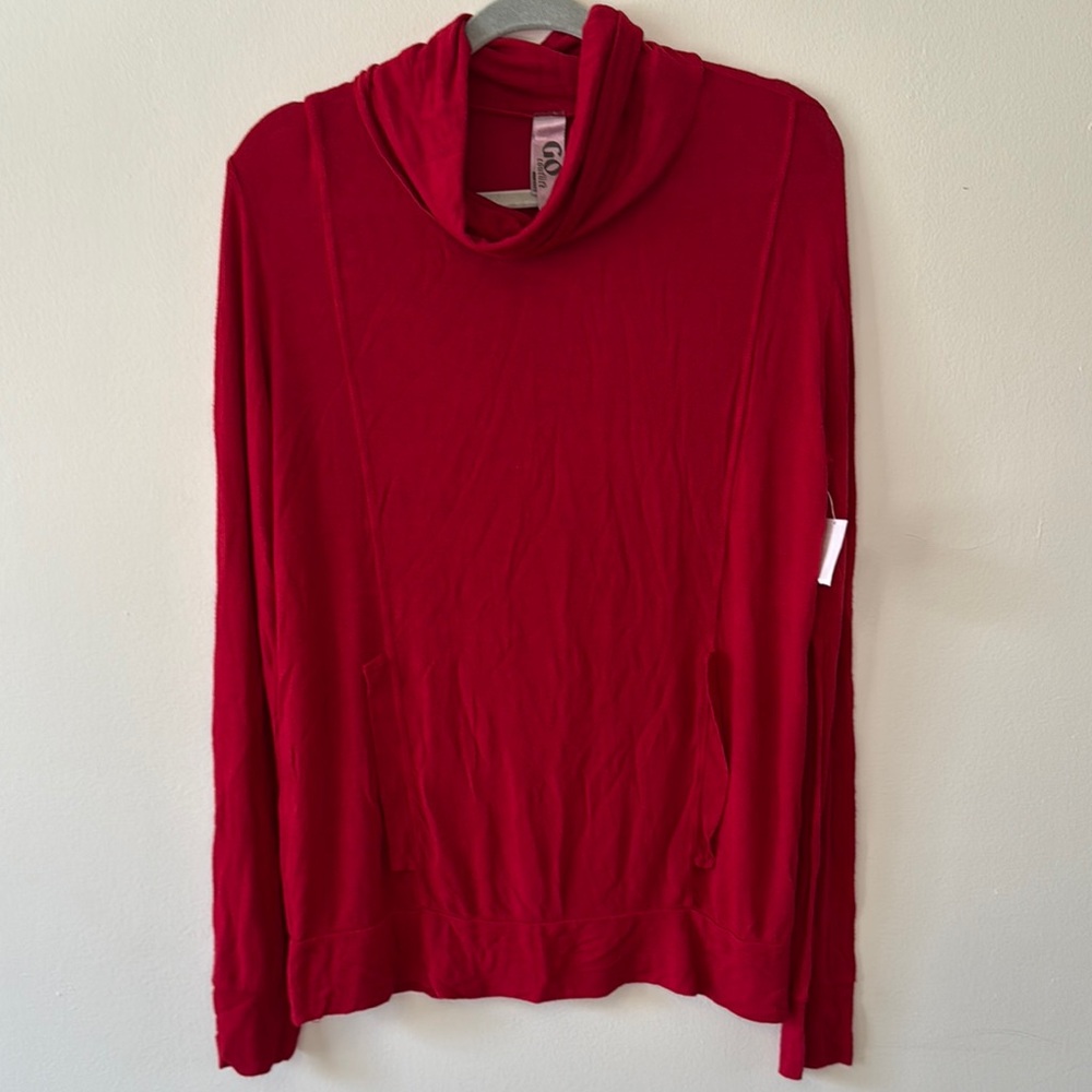 Go Couture Turtleneck Banded Sweater